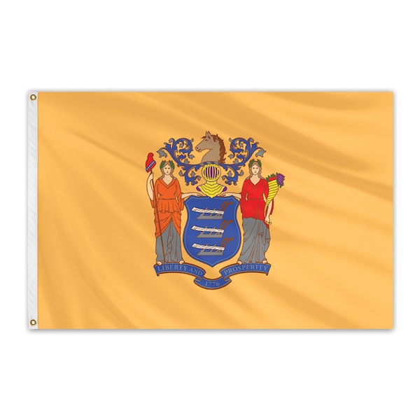 New Jersey Outdoor Nylon Flag 12"x18"